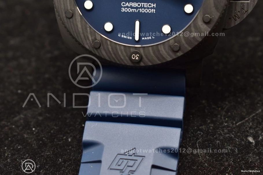 Best Blue P Strap Edition Blue Trendsetting SBF W Rubber 439 on Carbotech 1:1 Dial PAM1232 1205